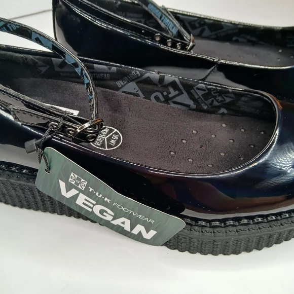 TUK Vegan Black Hologram Pointed Creeper Size 7 - Picture 3 of 8